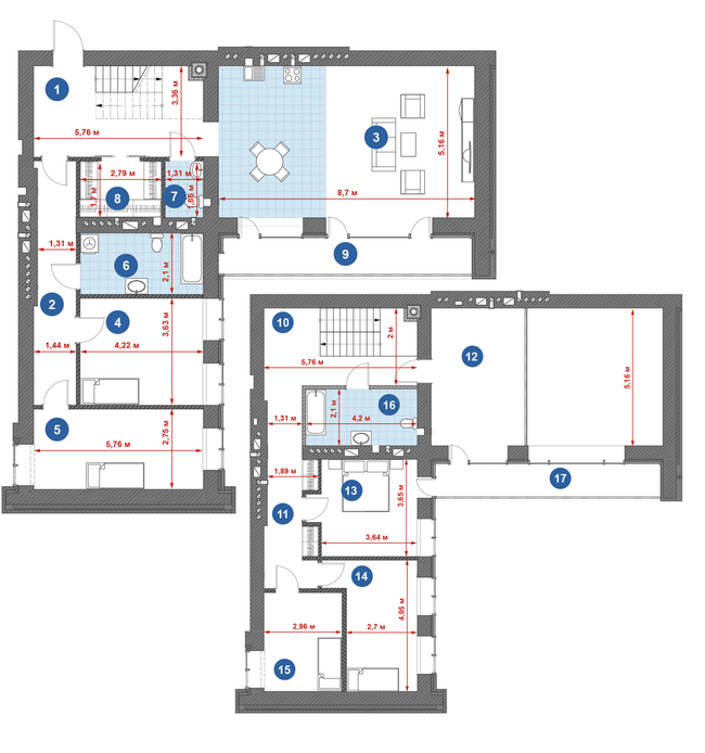 Двухуровневая 219.31 м² в ЖК Central Park от 21 150 грн/м², г. Кременчуг