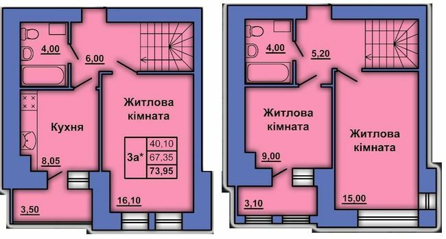 Дворівнева 73.95 м² в ЖК на вул. Степового Фронту, 20 від 23 000 грн/м², Полтава