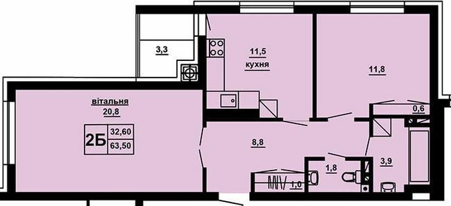 2-кімнатна 63.5 м² в ЖМ Beverly Hills від 13 750 грн/м², Тернопіль