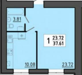 1-комнатная 37.61 м² в ЖК Квартал Энергия от 18 250 грн/м², Тернополь