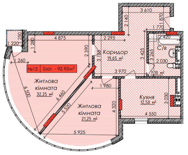 2-кімнатна 92.95 м² в ЖК Європейський квартал від 24 550 грн/м², Чернівці