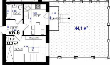 1-комнатная 32.3 м² в ЖК Амстердам от 16 350 грн/м², с. Белогородка