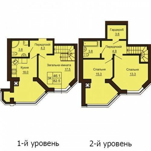 Двухуровневая 82.5 м² в ЖК София Клубный от 26 000 грн/м², с. Софиевская Борщаговка