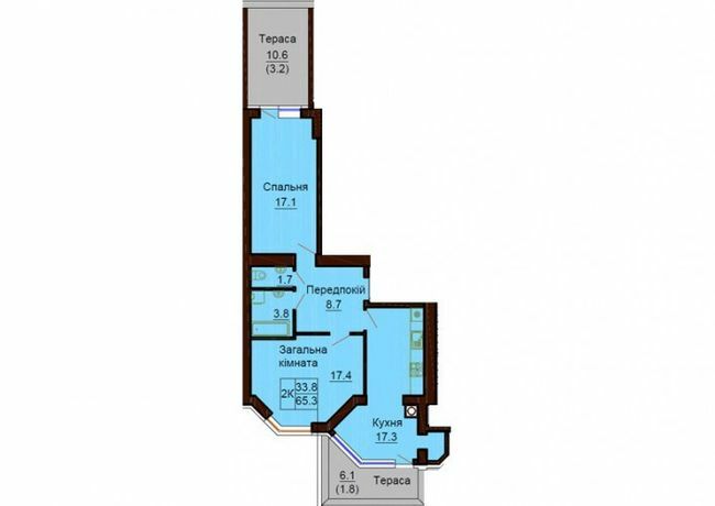 2-комнатная 65.3 м² в ЖК София Клубный от 32 000 грн/м², с. Софиевская Борщаговка