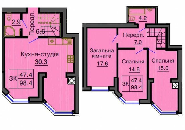 Двухуровневая 98.4 м² в ЖК София Резиденс от 29 000 грн/м², с. Софиевская Борщаговка