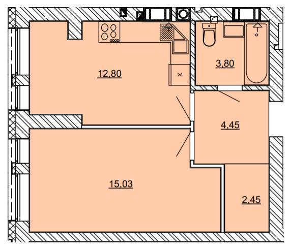 1-комнатная 38.53 м² в ЖК Найкращий квартал от 29 450 грн/м², г. Ирпень