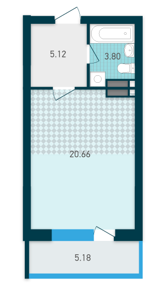 Студия 34.76 м² в ЖК GENESIS от 28 353 грн/м², Киев