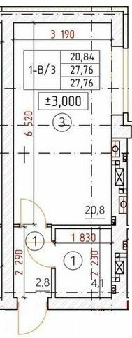 Студія 27.76 м² в ЖК Новатор від 20 000 грн/м², м. Ірпінь