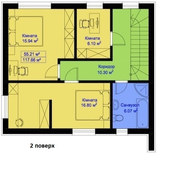 Таунхаус 117.69 м² в Таунхаус Lermontov від 15 299 грн/м², м. Ірпінь