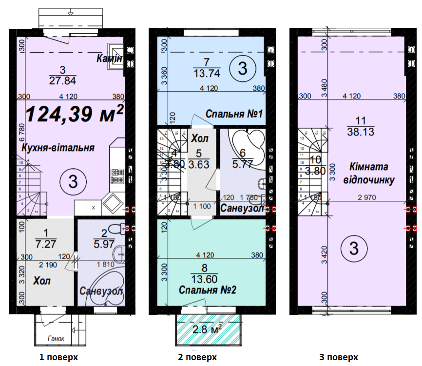 Таунхаус 124.39 м² в Таунхаусы Modern House от 25 726 грн/м², с. Ходосовка