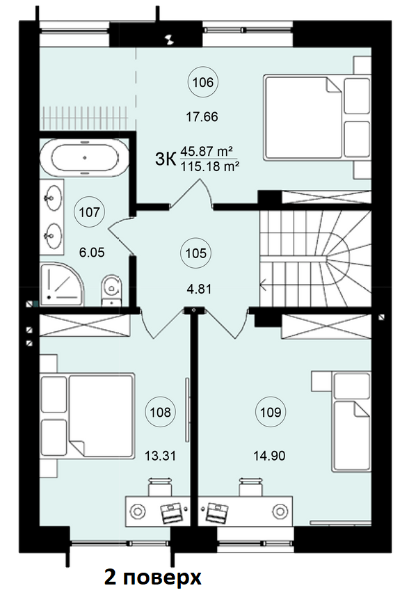 Таунхаус 115 м² в КП Loft City 2.0 от 24 087 грн/м², г. Ирпень