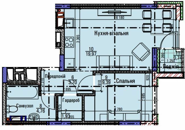 1-комнатная 40.9 м² в ЖК Метрополия-2 от 38 000 грн/м², Киев