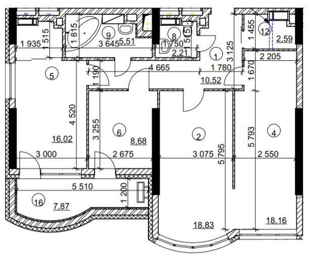 3-кімнатна 84.88 м² в БФК Курнатовського від 29 437 грн/м², Київ