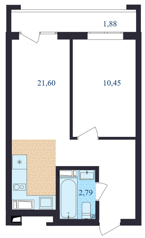 1-кімнатна 38 м² в ЖК Z community від 30 000 грн/м², с. Софіївська Борщагівка