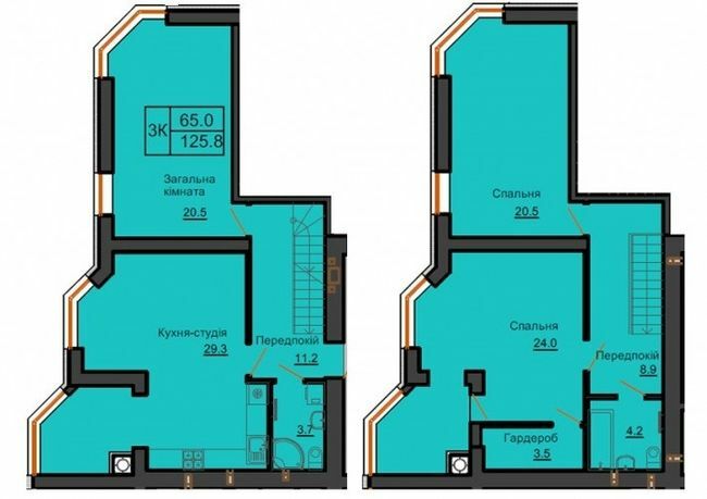 Двухуровневая 125.8 м² в ЖК София Резиденс от 32 000 грн/м², с. Софиевская Борщаговка