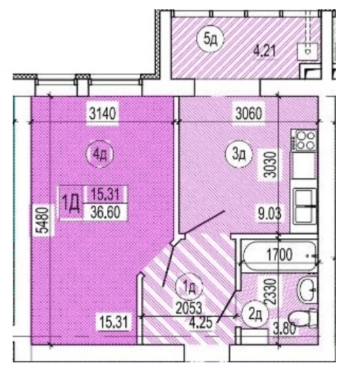 1-кімнатна 36.6 м² в ЖК Сімейний квартал від 18 000 грн/м², с. Требухів