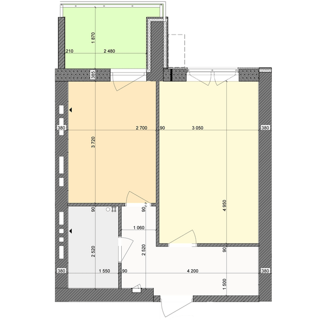 1-комнатная 38.5 м² в ЖК Столичный от 18 000 грн/м², г. Васильков