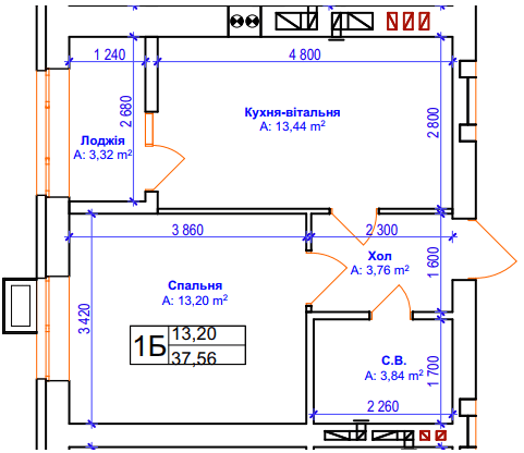 1-комнатная 37.56 м² в ЖК Бургундия от 24 650 грн/м², г. Ирпень