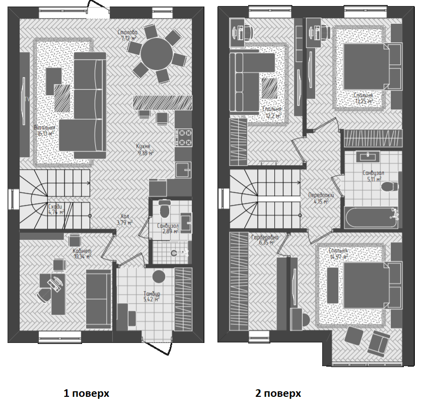 Таунхаус 115.8 м² в Таунхаусы Р8 townhouse от 21 503 грн/м², г. Буча