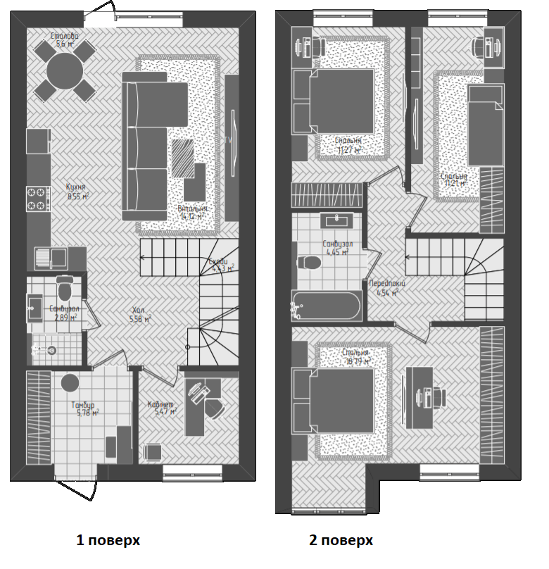 Таунхаус 102.6 м² в Таунхаусы Р8 townhouse от 18 519 грн/м², г. Буча