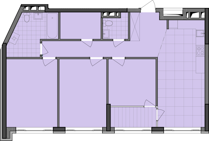 3-комнатная 94.96 м² в ЖК Dibrova Park от 23 060 грн/м², Киев