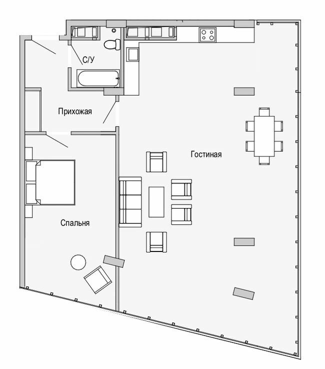 2-кімнатна 123.54 м² в Апарт-комплекс Port City від 29 350 грн/м², Дніпро