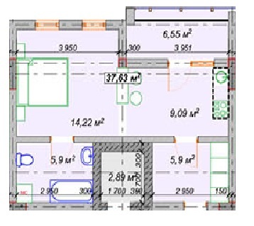 1-кімнатна 37.63 м² в ЖК Набережний квартал від 16 800 грн/м², м. Свалява