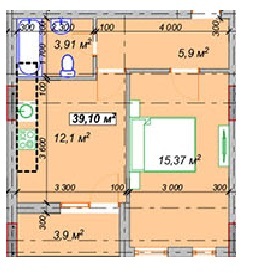 1-кімнатна 39.1 м² в ЖК Набережний квартал від 20 250 грн/м², м. Свалява