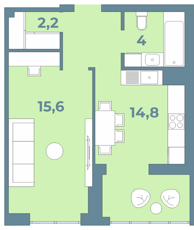 1-кімнатна 39.9 м² в ЖК Kyiv Sky від 23 950 грн/м², Луцьк