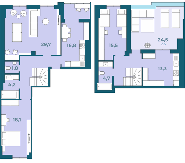 Дворівнева 134.7 м² в ЖК Kyiv Sky від 20 950 грн/м², Луцьк