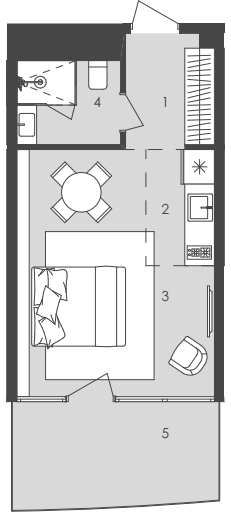 Студия 30.32 м² в  Aura Apart от 34 300 грн/м², Одесса