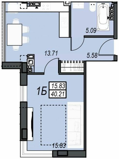 1-кімнатна 40.21 м² в ЖК Sunrise City від 23 350 грн/м², м. Чорноморск