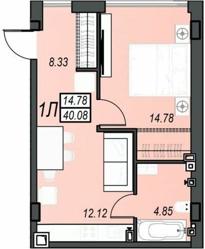 1-кімнатна 40.08 м² в ЖК Sunrise City від 23 350 грн/м², м. Чорноморск