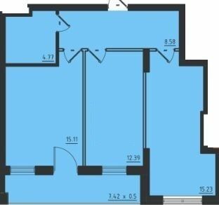 2-комнатная 61.37 м² в ЖК Avinion от 22 450 грн/м², Одесса