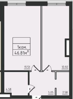 1-комнатная 46.81 м² в ЖК Avinion от 25 550 грн/м², Одесса