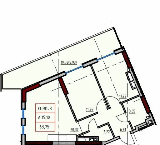 2-кімнатна 63.75 м² в ЖК ITown від 32 950 грн/м², Одеса