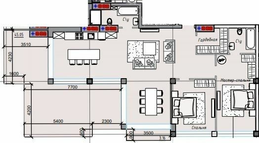 3-кімнатна 129.72 м² в ЖК ITown від 45 600 грн/м², Одеса