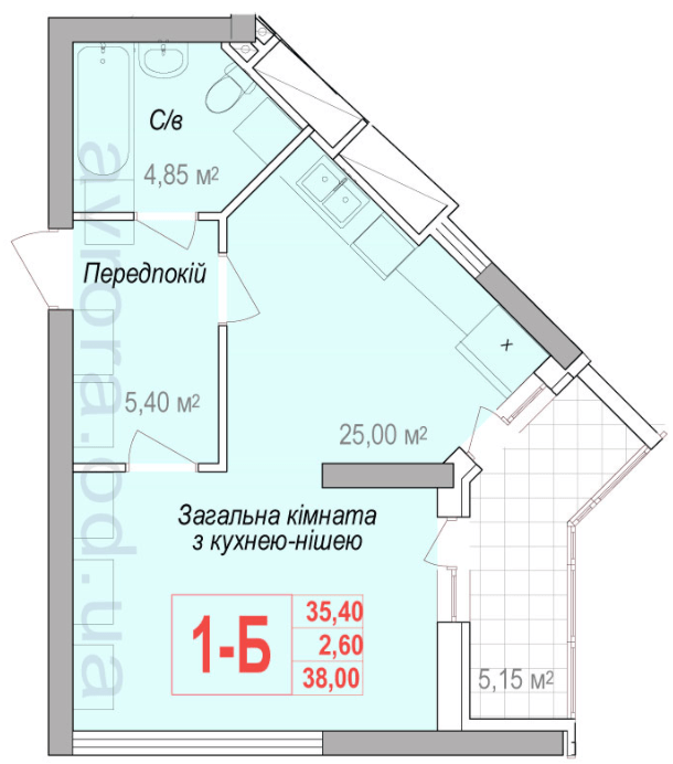 1-кімнатна 38 м² в ЖК Аврора від 21 900 грн/м², Одеса