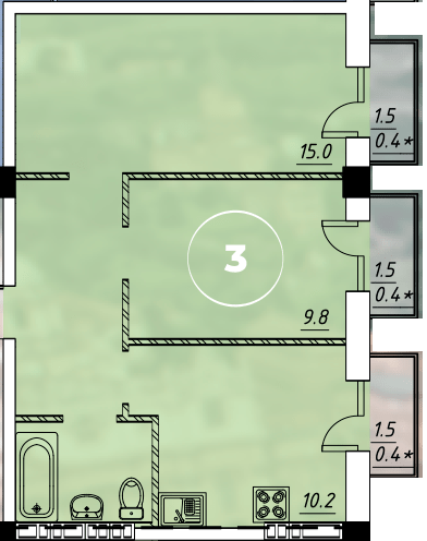 2-кімнатна 46.3 м² в ЖК Via Roma від 19 100 грн/м², Одеса