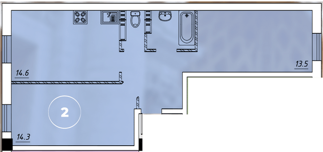 2-кімнатна 53.9 м² в ЖК Via Roma від 21 700 грн/м², Одеса