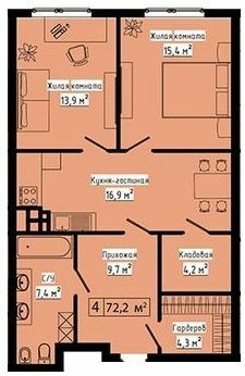 1-комнатная 72.2 м² в ЖК Курортный от 25 400 грн/м², Одесса