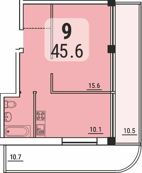 1-кімнатна 45.6 м² в ЖК Море від 33 250 грн/м², Одеса