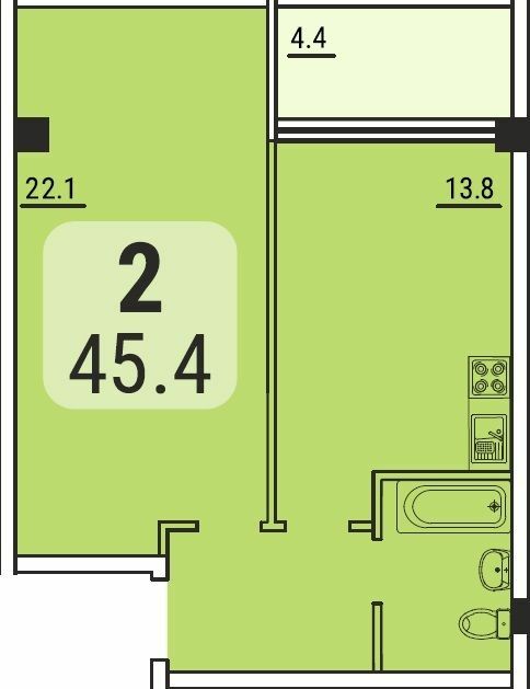 1-кімнатна 45.4 м² в ЖК Море від 33 250 грн/м², Одеса