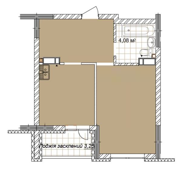 1-комнатная 76.24 м² в ЖК Святобор от 36 150 грн/м², Киев