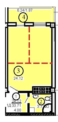 1-кімнатна 33.71 м² в ЖК Одеський двір від 13 350 грн/м², Одеса