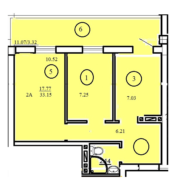 2-комнатная 33.15 м² в ЖК Одесский двор от 15 300 грн/м², Одесса