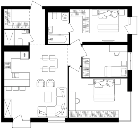 3-комнатная 91.3 м² в ЖК Avalon Up от 32 500 грн/м², Львов