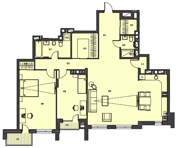 2-комнатная 130.85 м² в КД Мой на Карманского от 41 900 грн/м², Львов