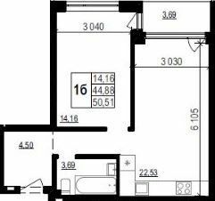 1-кімнатна 50.5 м² в ЖК Грінвуд 2 від 19 250 грн/м², смт Брюховичі