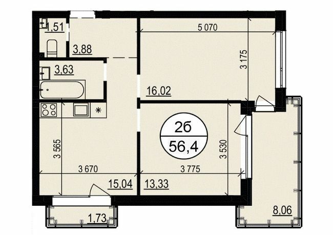 2-комнатная 56.4 м² в ЖК Гринвуд 2 от 17 800 грн/м², пгт Брюховичи